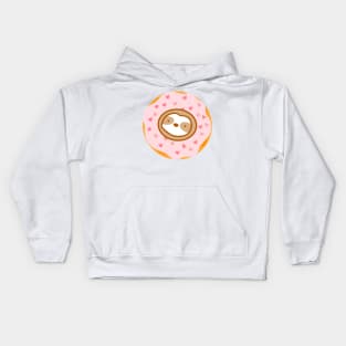 Cute Heart Sprinkle Donut Sloth Kids Hoodie